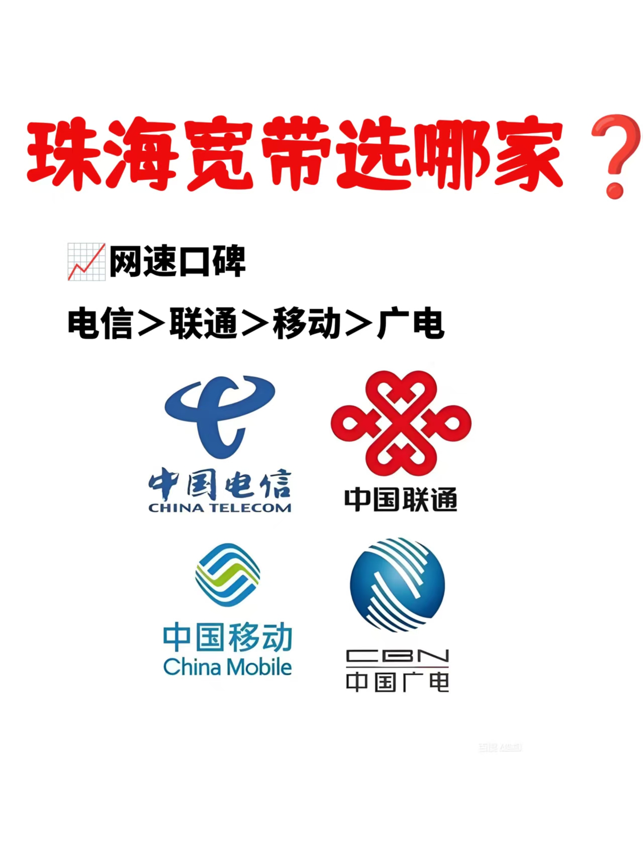 珠海四大运营商宽带办理